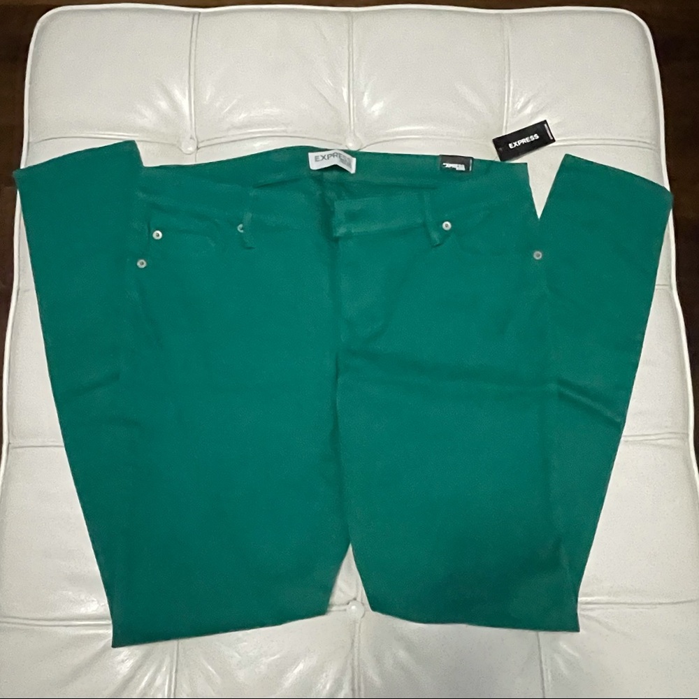 Express Jean Legging / size 12 / color green / low rise